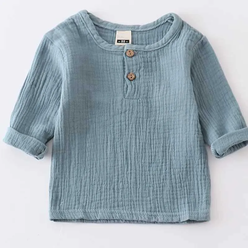 Polos Baby Organic Cotton T-shirts Noworodek i maluch chłopców Top swobodna wiosna/lato urocza miękka sukienka 0-6 rok miękka T-shirtl2405