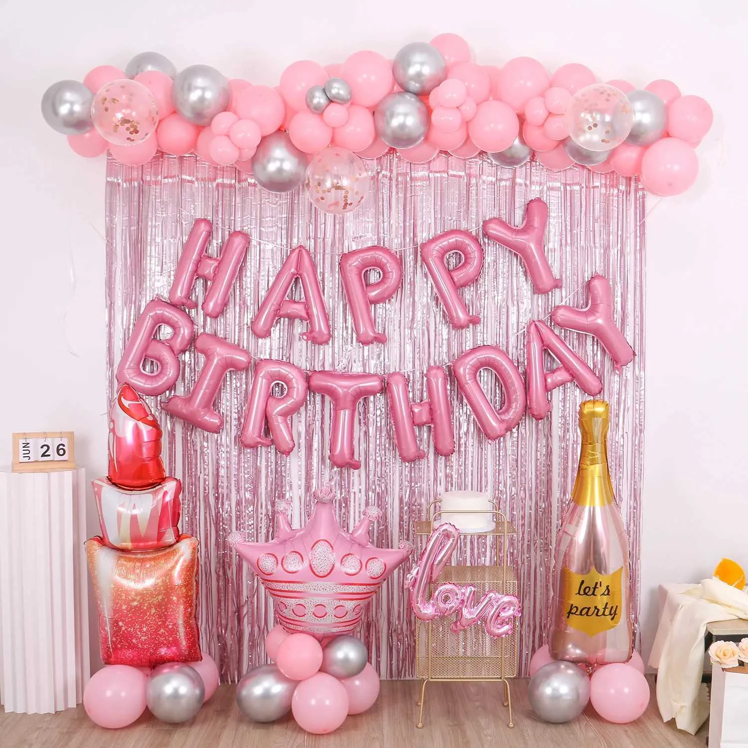 CHTENG Baby Happy Birthday Banner – Babyparty Dekoration, Mit Goldfolie, Für Foto-Hintergründe, 100 Tage Feier