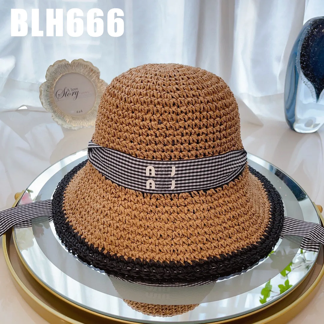 Designer di cappelli secchi estivi Cappello di paglia Casquette Cappello intrecciato Cappello Auncinetto Fashi