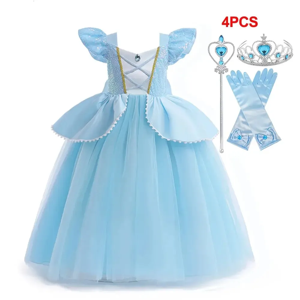 Fancy Cosplay Kostuum Kids Princess Dress For Girls Pargin Birthday Party Jurken Girl Carnival Halloween Costumes 240515