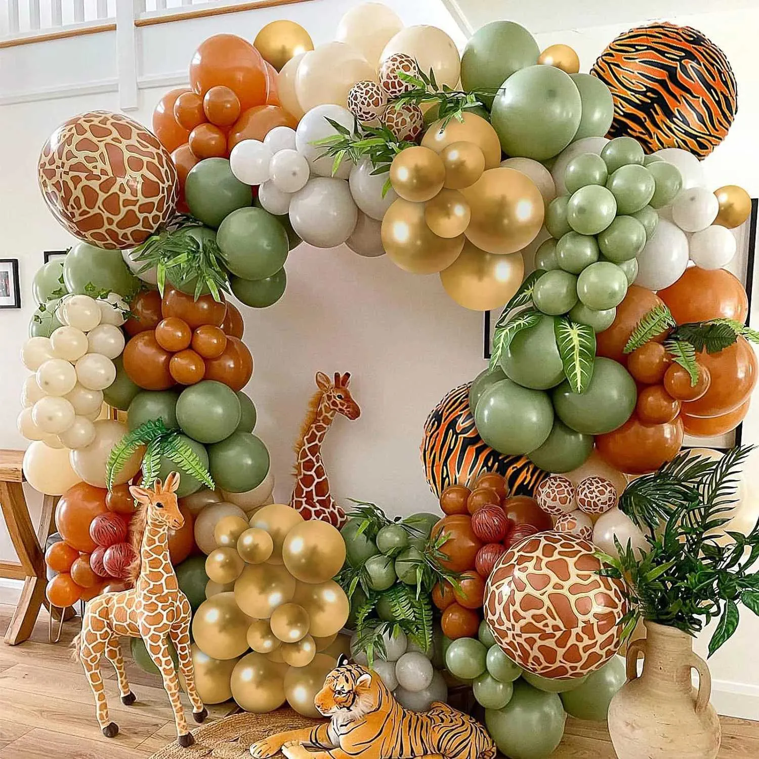 Animal Party Accessories Jungle Theme Balloon Garland Arch Kit - Main Image