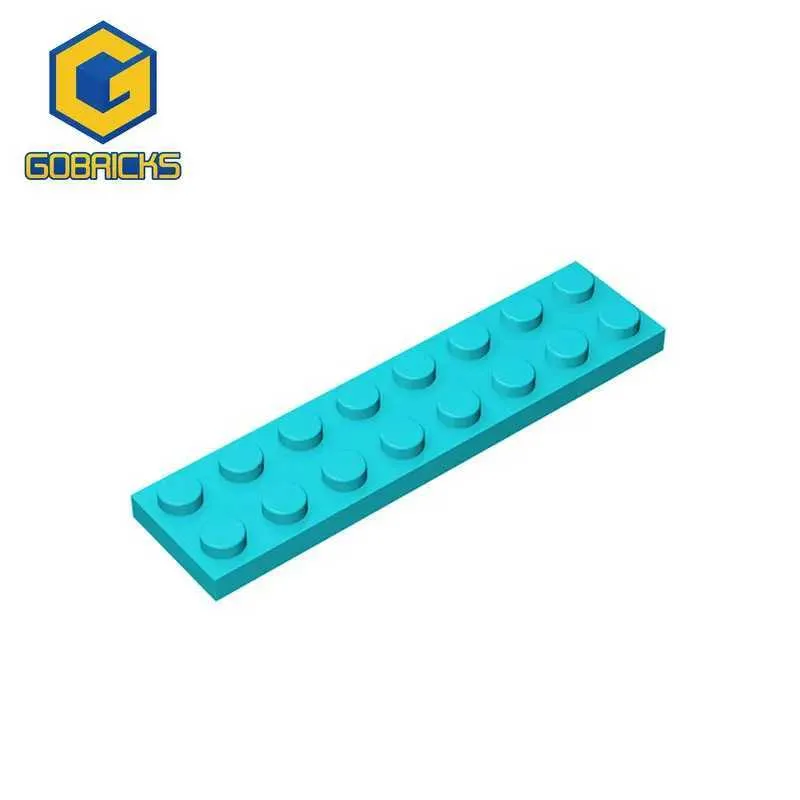 Andra leksaker GOBRICKS 10 stycken MOC Parts 3034 Board 2 x 8 Kompatibla tegel DIY -komponenter Byggnadsblock Partikel Childrens Puzzle Brain Birth Birth Birth