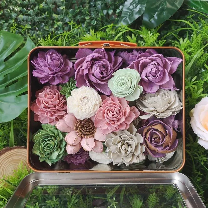 w.o.d.　F.L.O.W.E.R.S. Ginger~ Sola Wood Flower Pin on Corsage, Copper Wedding