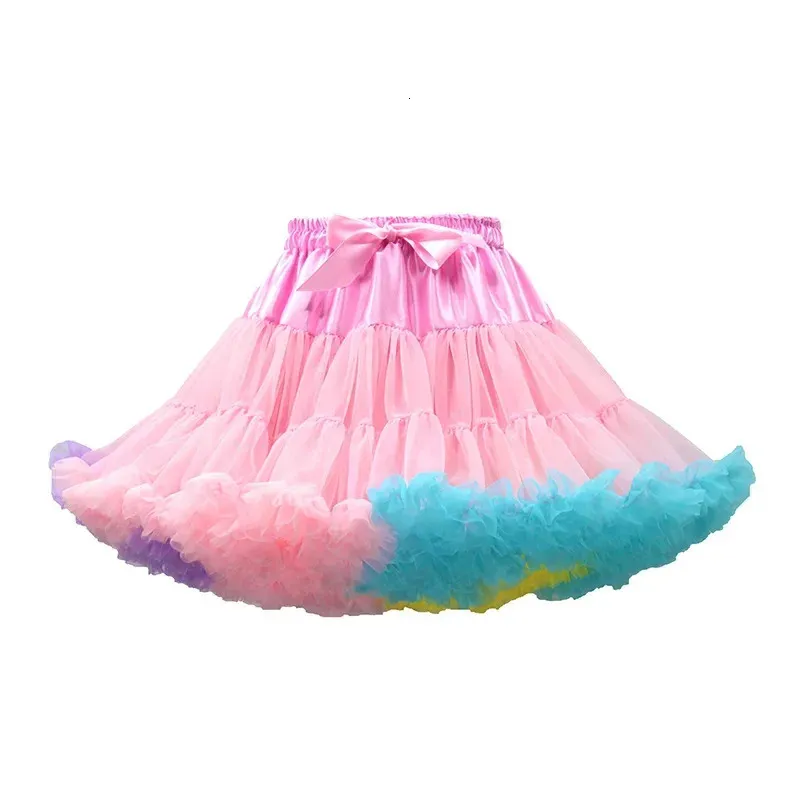 Weelderige kleine babymeisjes tutu rok voor kinderen kinderen gezwollen tule rokken voor meisje geboren feest prinses meisje kleding 1-15 jaar 240514