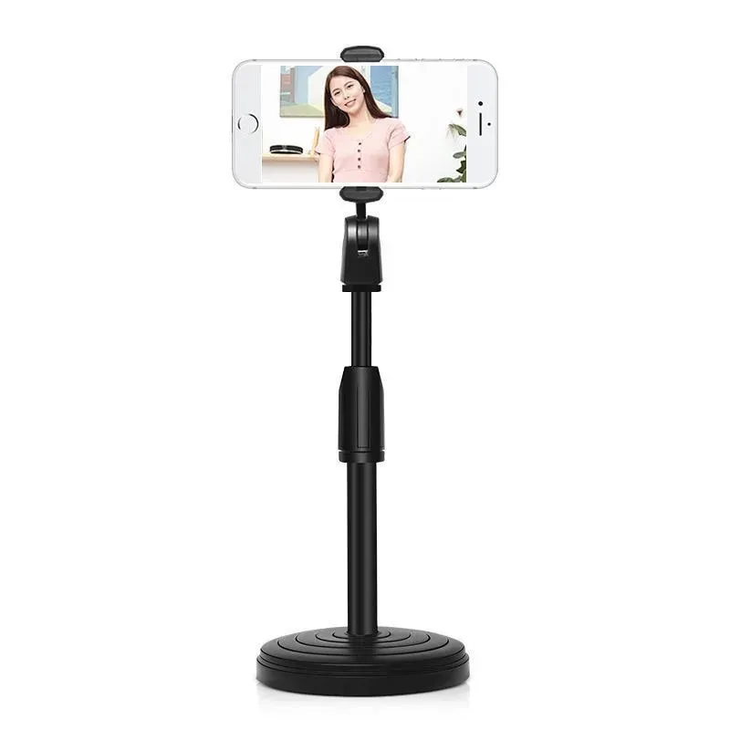 Bärbar mini Lätt stativ Justerbar Stand Selfie Stick Universal Mobiltelefon Holder Clip Smartphone Stativ för telefon