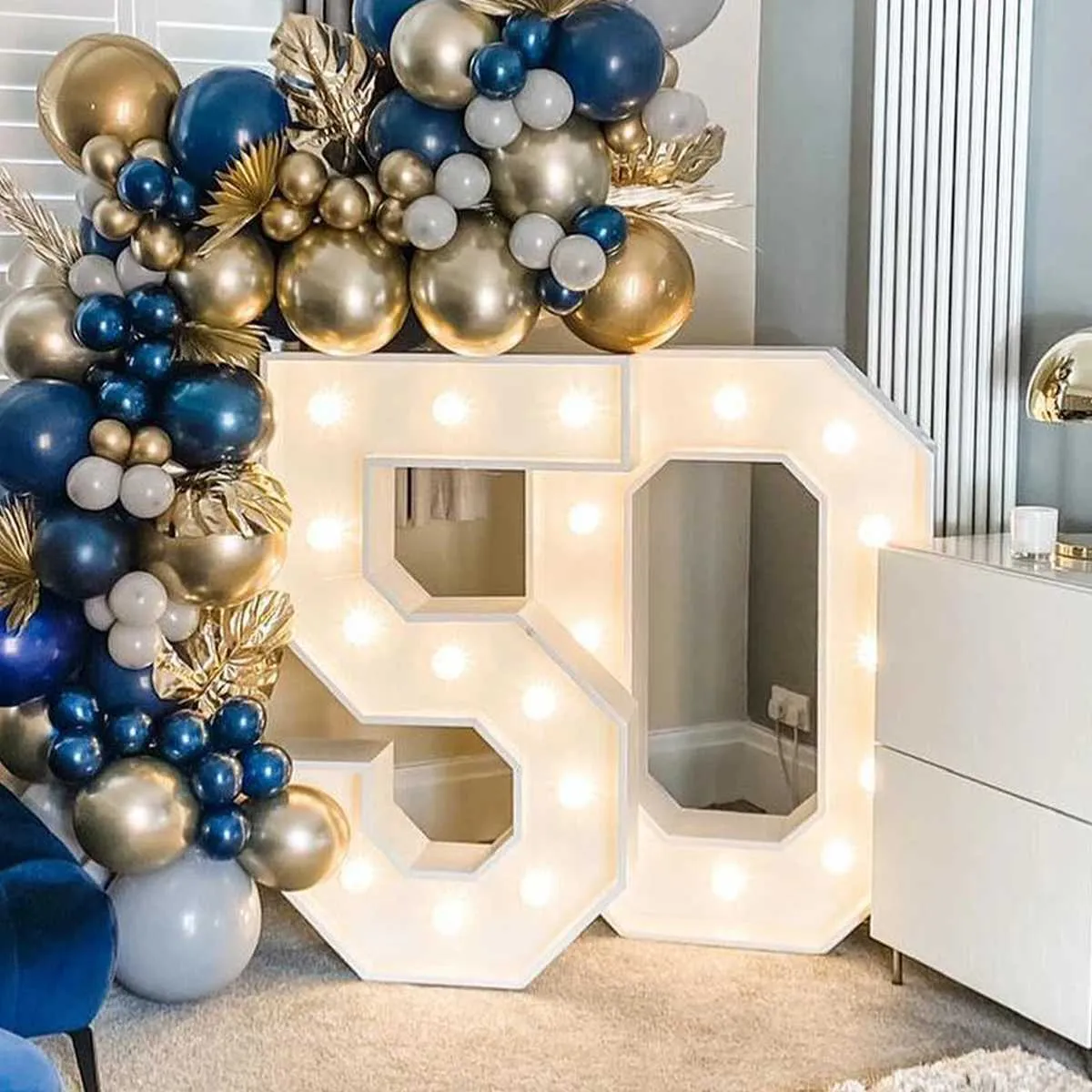 LED Light Giant Birthday balloon filled boxes - Perfect for