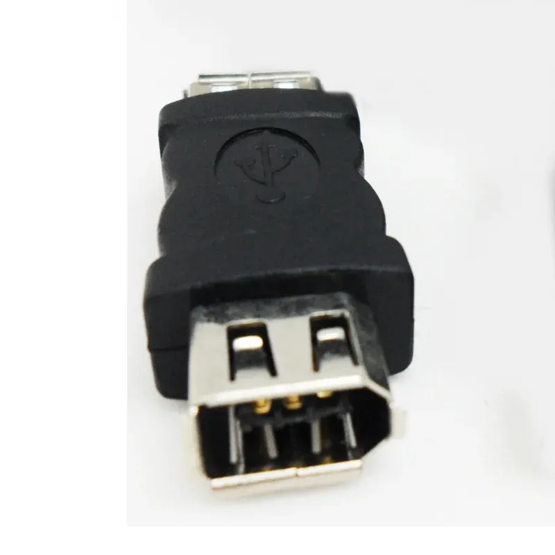 新しいFirewire IEEE 1394 6ピン女性からUSB 2.0タイプA男性アダプターアダプターカメラMP3プレーヤー携帯電話PDASブラックドロップシップ