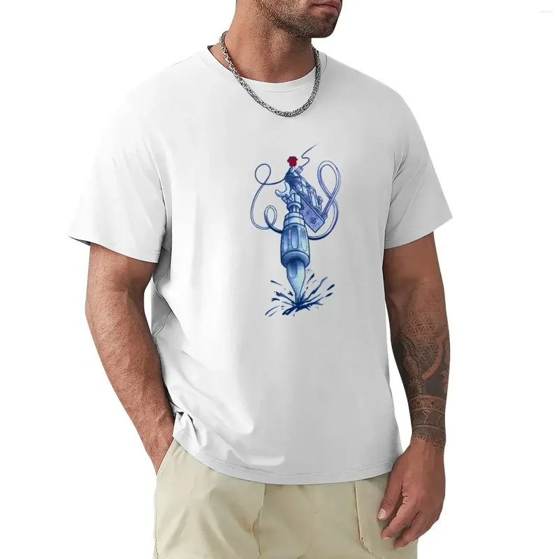 Tanques masculinos TOPS Tattoo Machine T-shirt Roupas estéticas Gráficos personalizados Mens Camisetas engraçadas