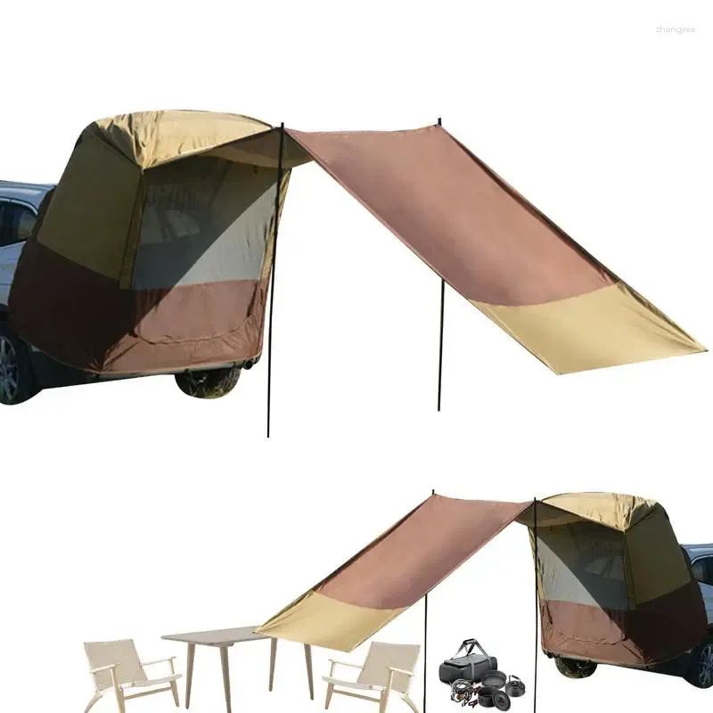 Tenten en schuilplaatsen camper luifel dakrek winddichte auto trunk tent uittrekkende intrekbare zijde schaduw dak dak achterklep