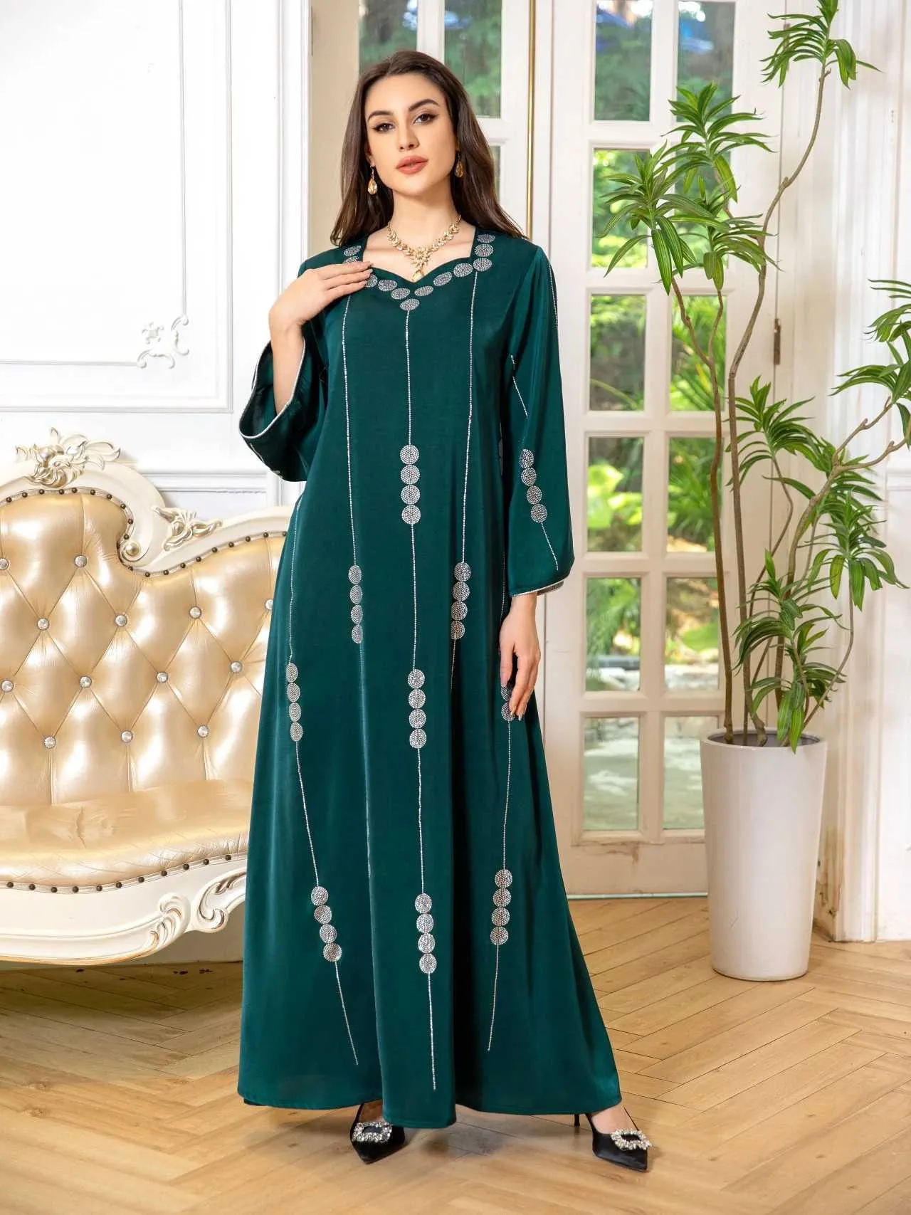 Ethnic Clothing Eid Muslim Party Dress Satin Abaya for Women Jalabiya  Ramadan Long Dresses Abayas Woman Diamond Robe Caftan Vestidos Largos from  Dhgate Ethnic Clothing - price 10.27