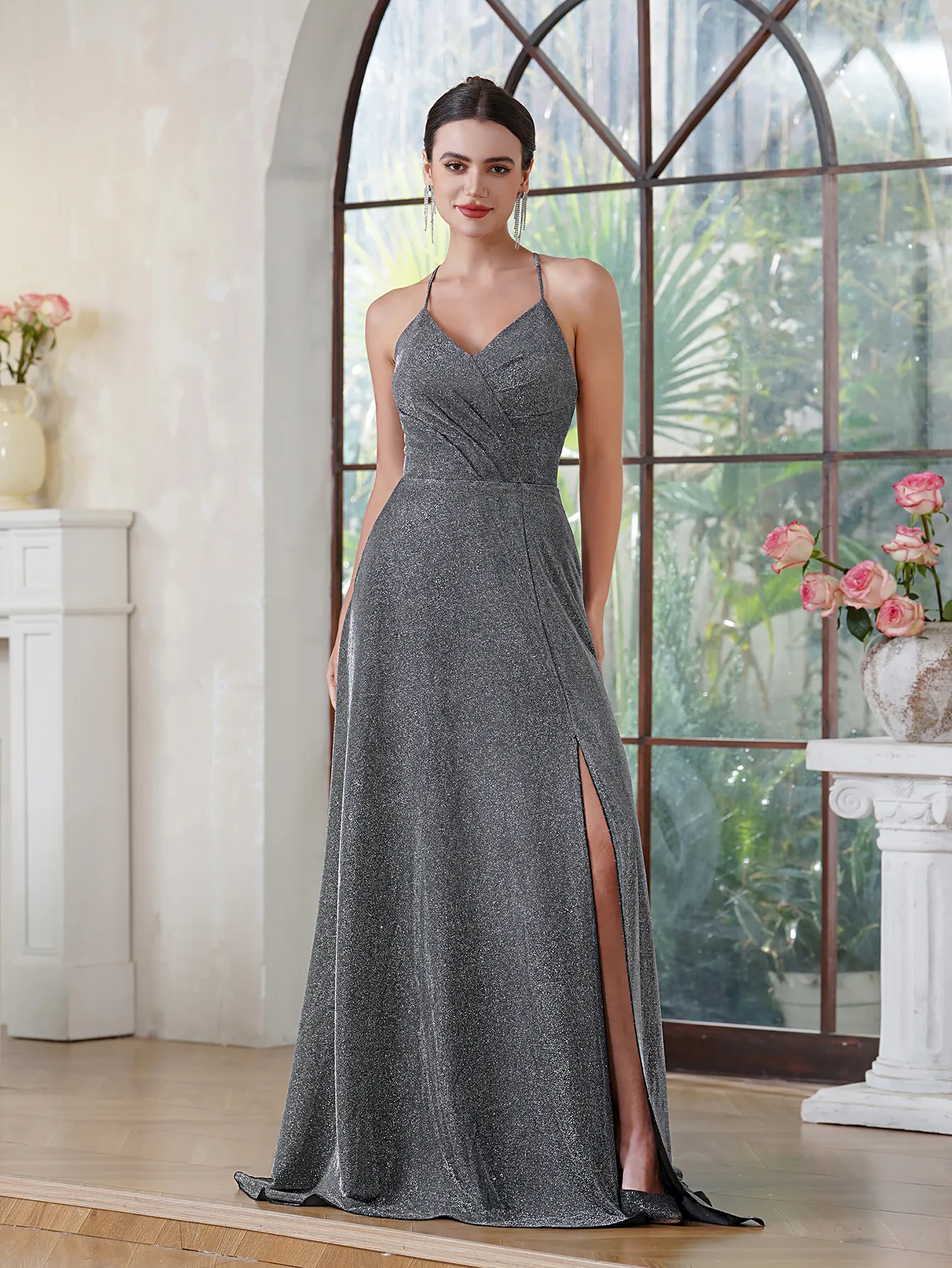 Grey mermaid bridesmaid dress store