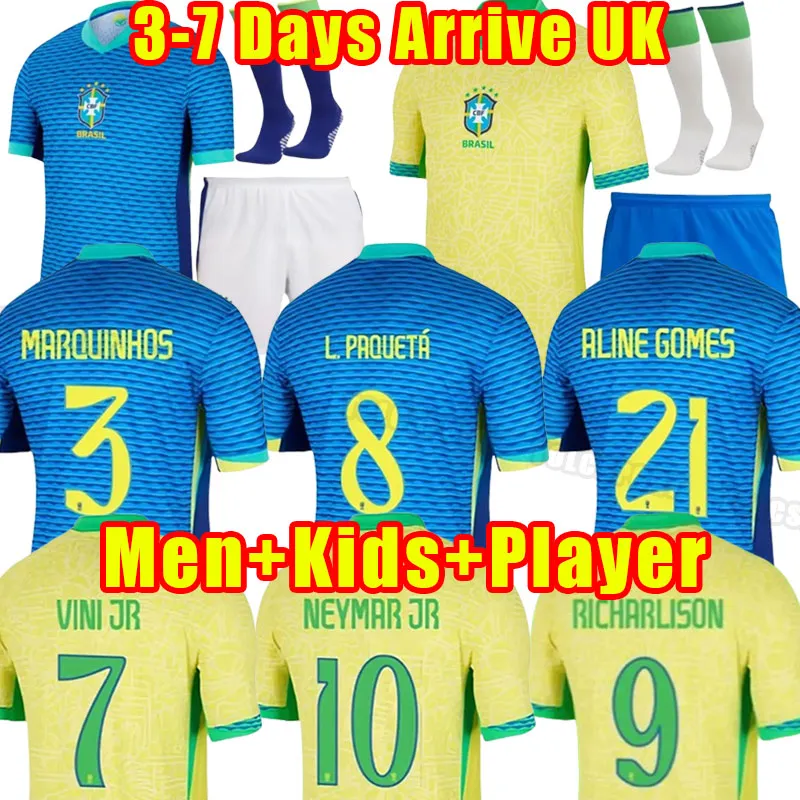 3XL 4XL BRAZILIS Soccer Jerseys 2024 25 Camiseta De Futbol PAQUETA