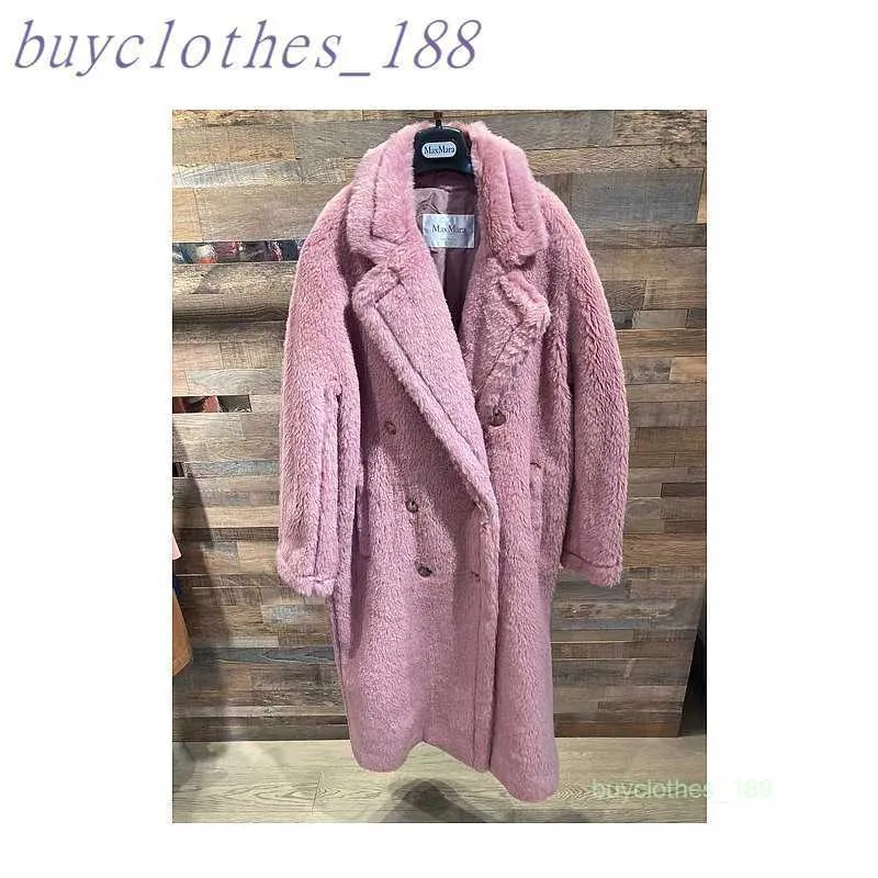 معطف الخندق في منتصف الطول للسيدات Maxmaras Wool Blend Coat Italian Brand Women Luxury Coat Whight Quality Coat Coat Q7YT