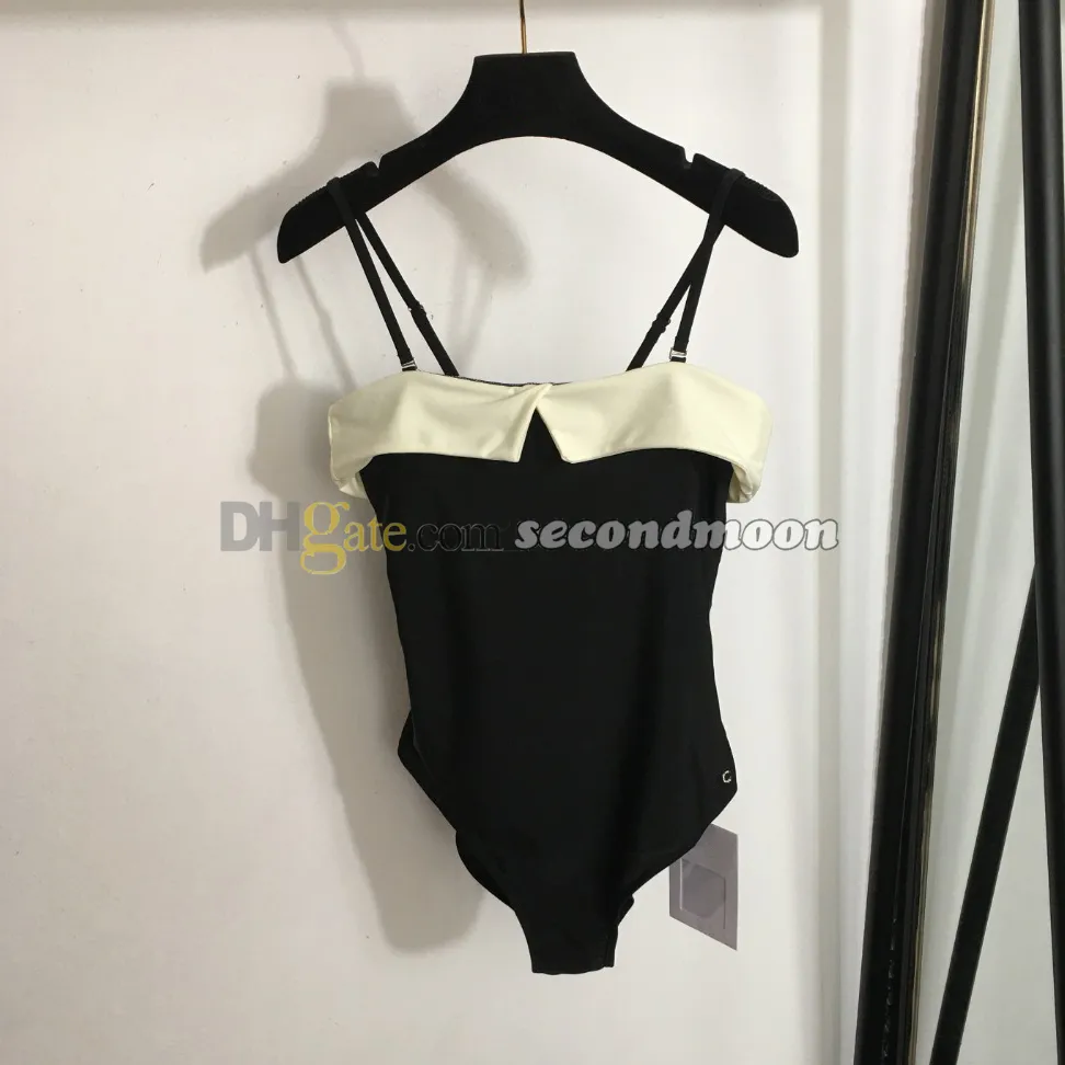 Slash Neck Swimsuit Women Camis Swimwear One Piece Beachwear Summer Beach Vacation Swimwears