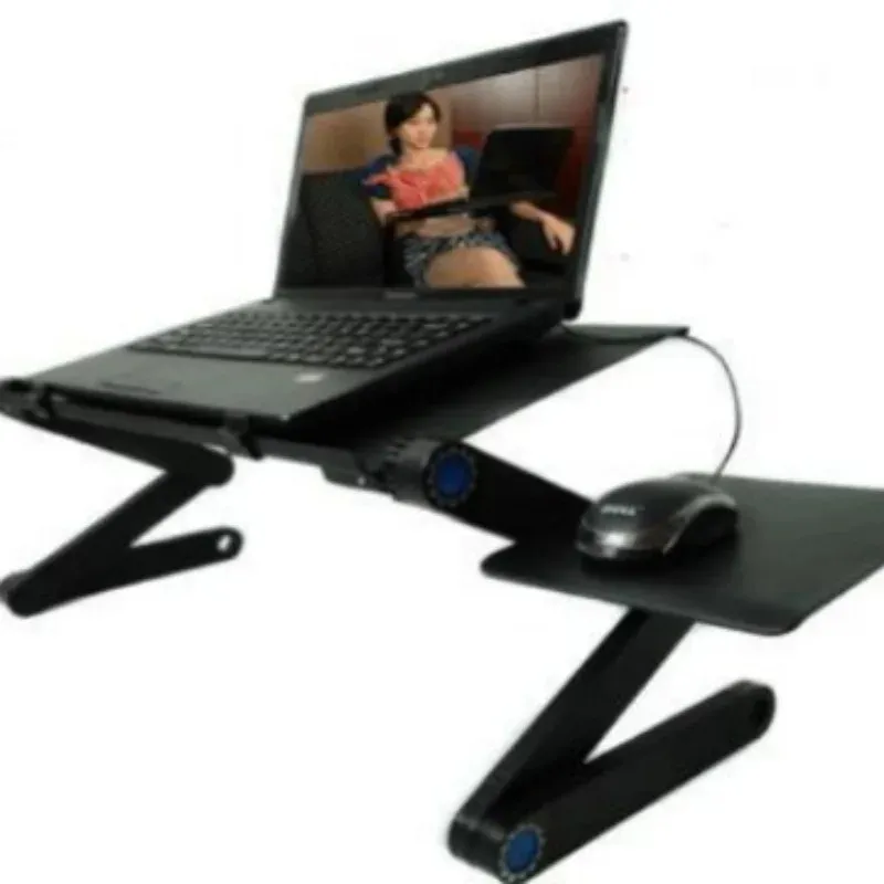 Laptop Stand Ajustável Laptop Stand Portátil Liga de Alumínio Lapdesk Para Sofá de TV Sofá PC Notebook Stand com Mouse Pad Pad