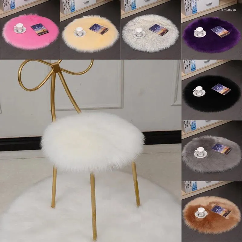 Thick Wool Round Stool Foot Pads For Dining Chair With Anti Slip Seat Mat And Skin Fur Area Rug From Lantianyun 13.86 DHgate.Com
