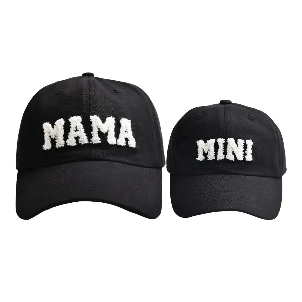 Cappello Da Baseball In Cotone Per Donna – Berretto Nero Con Visiera, Regolabile, Con Ricamo – Accessorio Moda Per Mamma E Ragazza