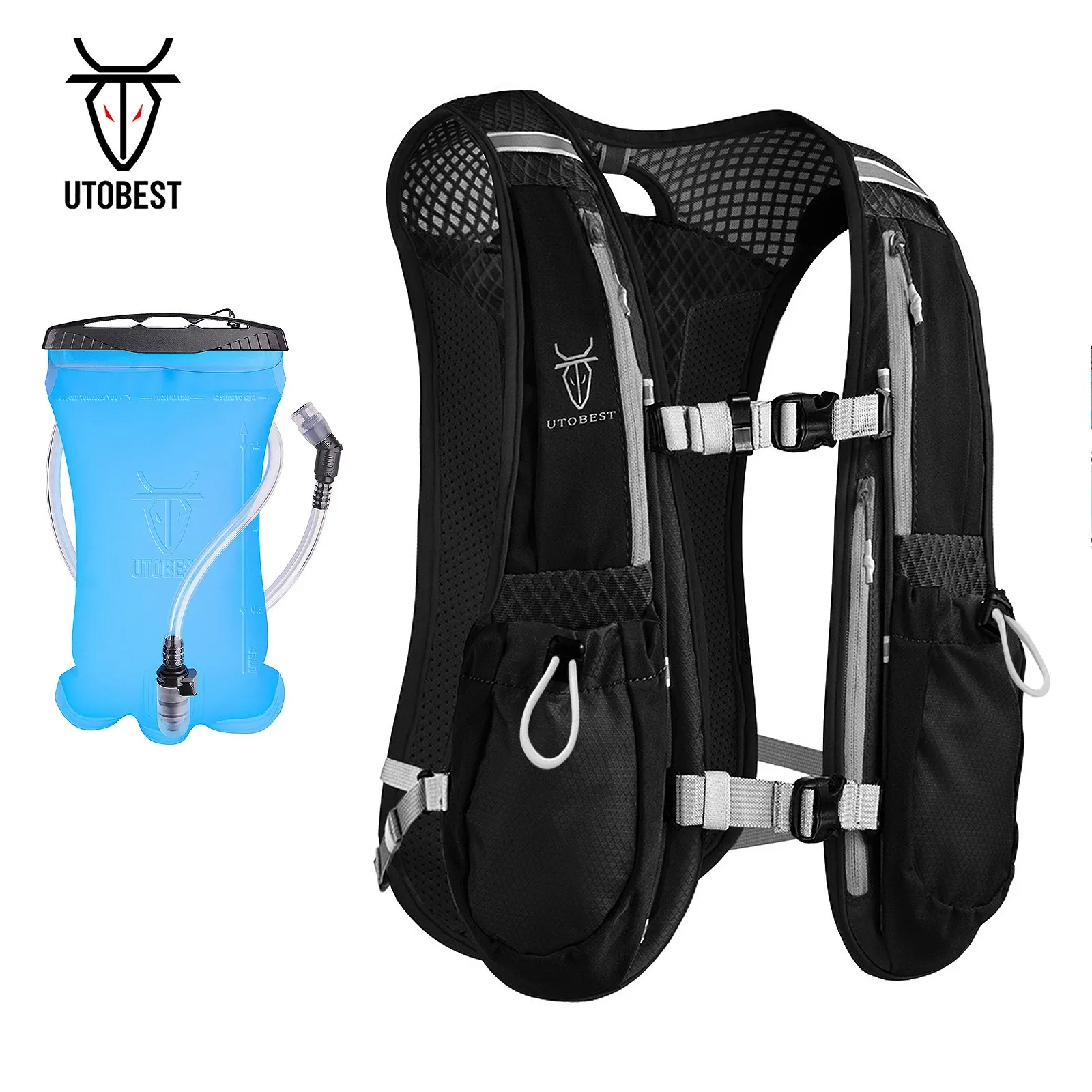 UTO Trail Running Backpack 5L Ultra Lightweight Hydration Vest With 1.5L Water Bladder For Bicycle Marathon Hiking 240517 From 27 42 DHgate