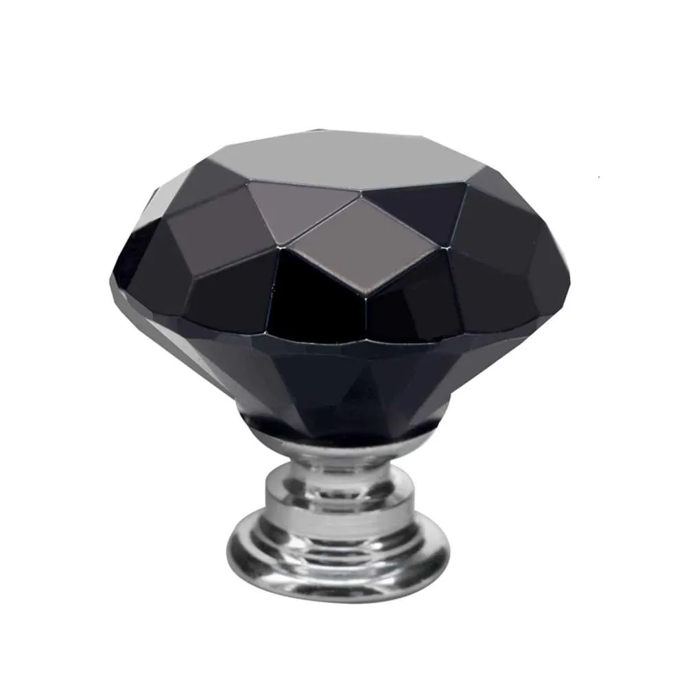 DHgate.com:10Pcs Black Crystal Cabinet Knobs 30mm Diamond
