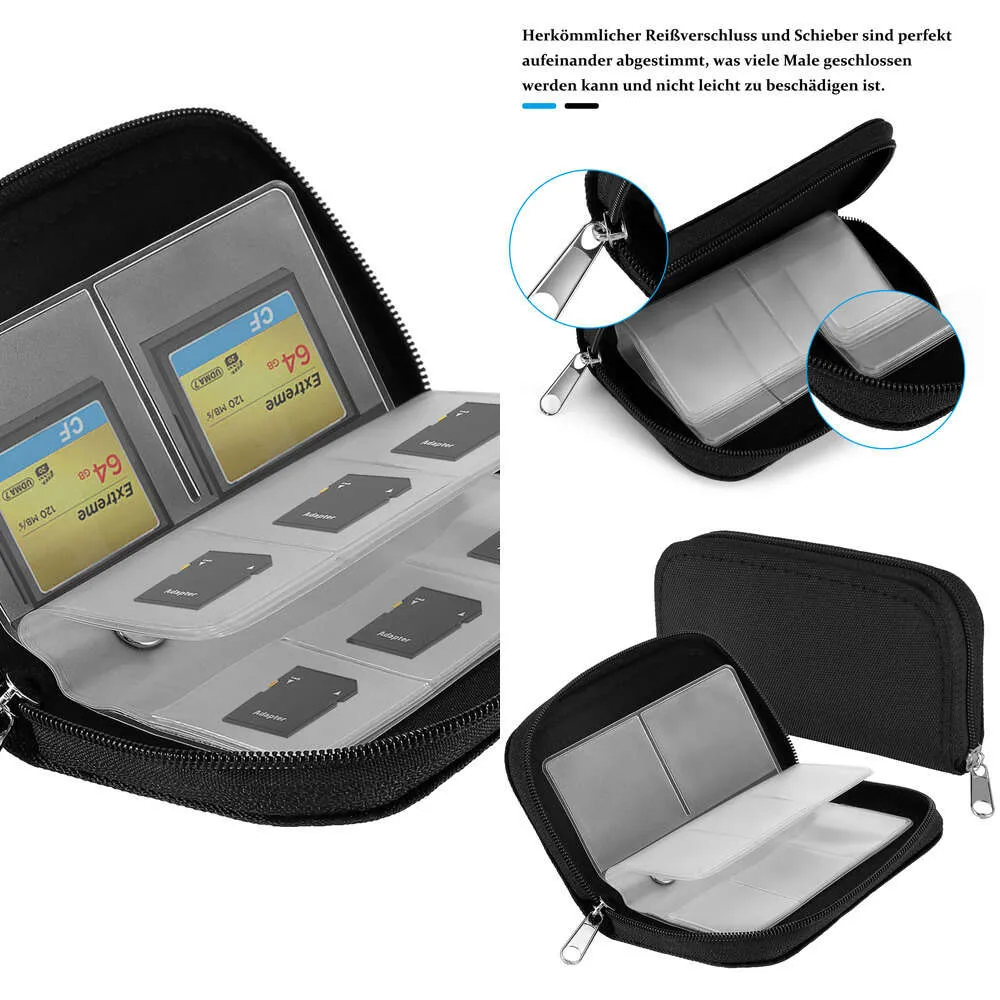 JJC Custodia Per Scheda Di Memoria A 24 Slot Per 12 Schede Micro SD SDXC SDHC TF E 6 Schede CFexpress Di Tipo A, Archiviazione Portatile Compatta Per Schede - Foto 10