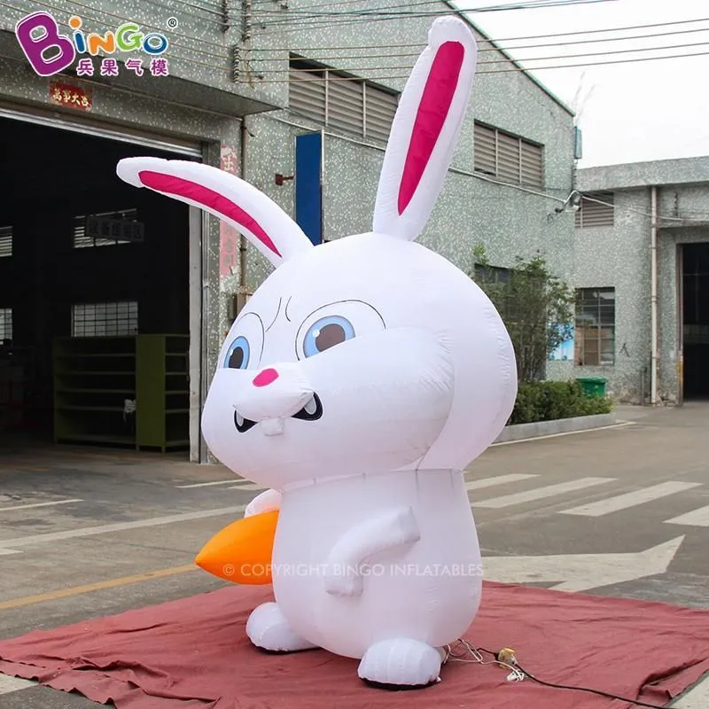Philadelphia Inflatable Rabbit Outdoor Inflatable White Rabbit Holding Carrot for Event Advertising ...