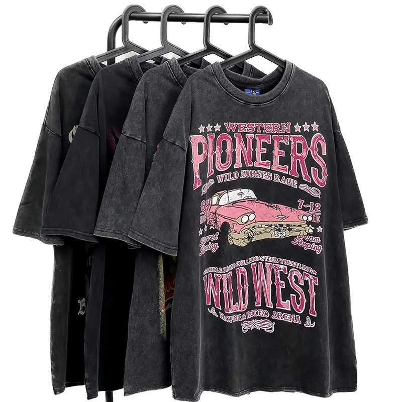 DHgate.com:Plus Size Cotton Stone Washed Oversized Graphic