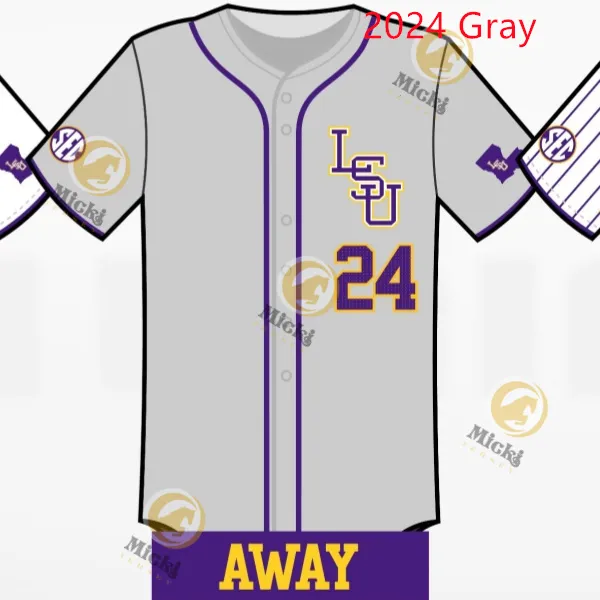 Custom lsu baseball jersey sale