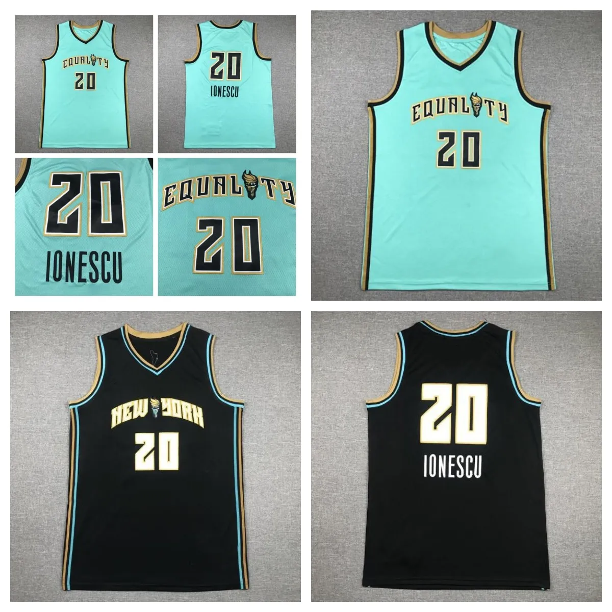 2024 Мужчина 20 Sabrina Ionescu Basketbll Jerseys зеленый черный размер свободы S-XXL 100% сшита высокого качества