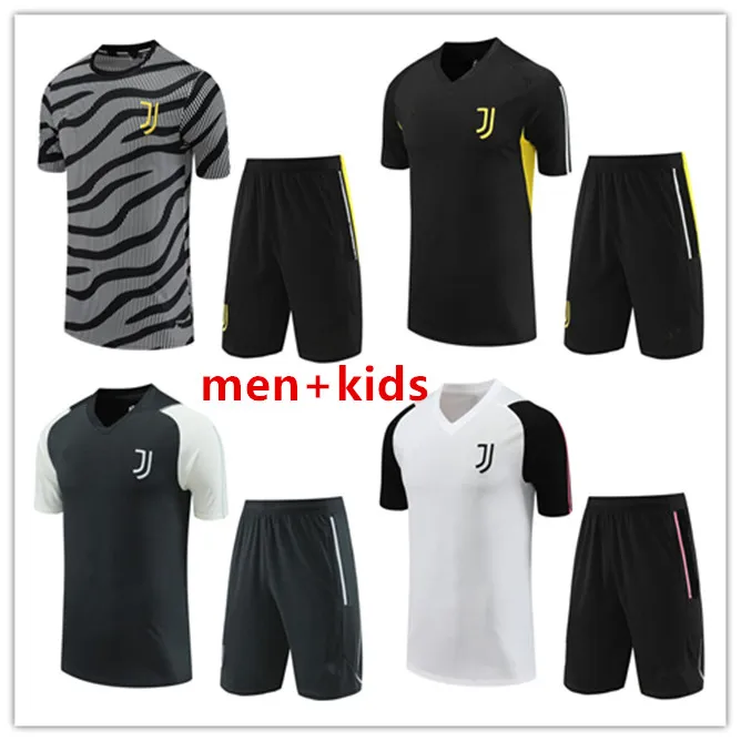 2023 2024 2025 Juventus Futbol Formaları Kısa Kollu Eğitim Takım Pogba Di Maria Vlahovic Chiesa 23 24 25 Terzilik Erkekler Kid Set Futbol Kiti Üniforma Spor Giyim