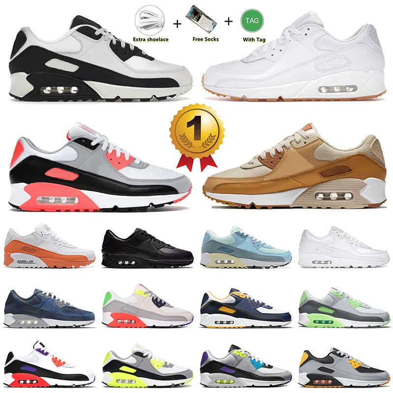 OG 90 Running Shoes 90s Sports 90 Sneakers US 13 EUR 47 Phantom Coconut Leite Preto Branco Infravermelho Objet Para Homens Mulheres Outdoor Trainers Chaussures Dhgate