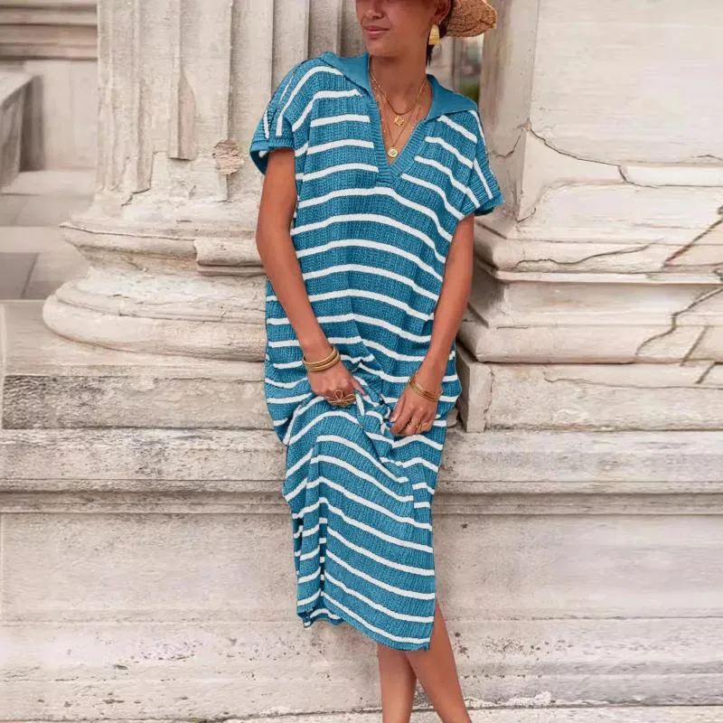 Casual Long Dresses For Women V Neck Striped Summer... From Julia_dress, $39.54 In Bulk | DHgate.Com Casual Long Dresses For Women V Neck Striped Summer... From Julia_dress, $39.54 In Bulk | DHgate.Com