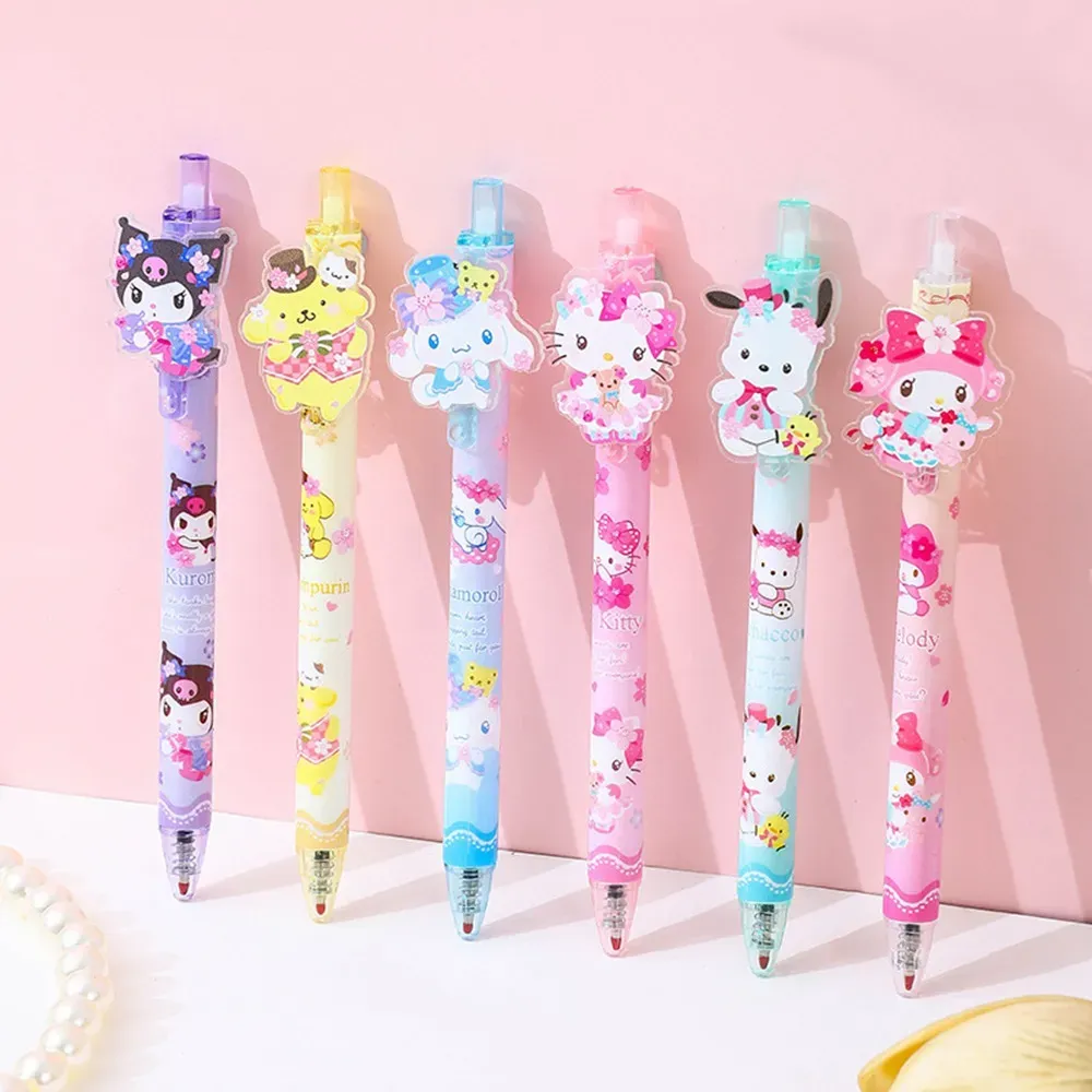 DHgate.com:Kawaii Kuromi Cinnamoroll Gel Pen Set: 48PCS 0.5