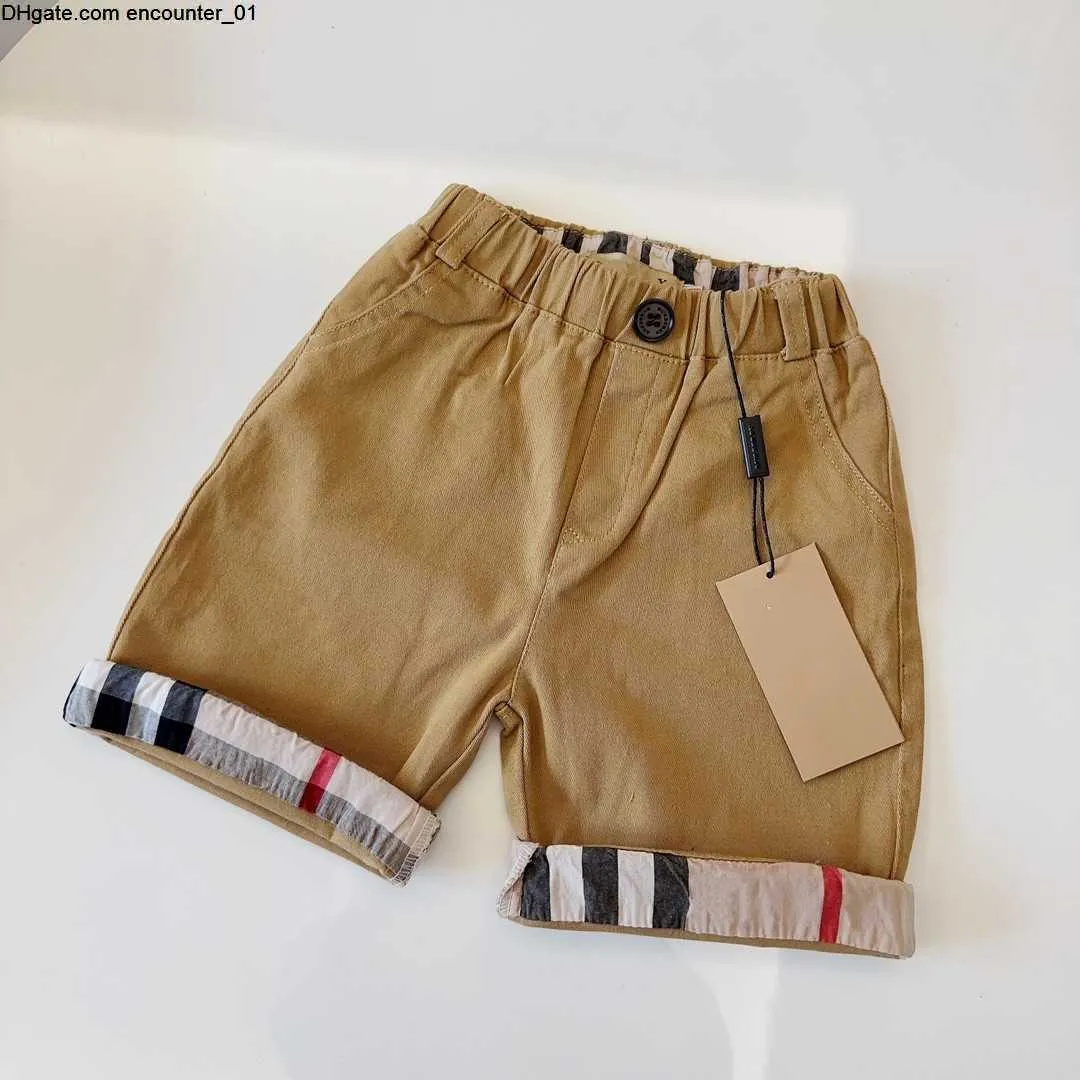 DHgate Toddler Plaid Khaki Swim Trunks Designer Beachwear for Boys Baby Kids Maternity