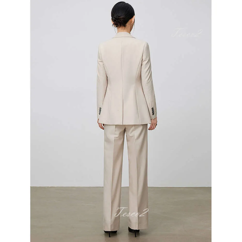 Linen Blazer Tesco Dogtooth Blazer Elegant Women's Suit: 3-Piece