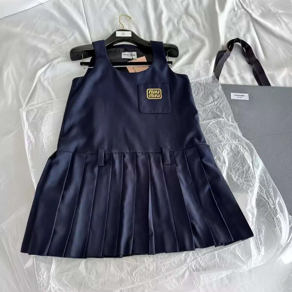 Womens Navy T-shirt Dress with Gold Thread Embroidered Logo and Belt,  Sleeveless Cotton, Summer from Dhgate Womens T-Shirt - price 86.44