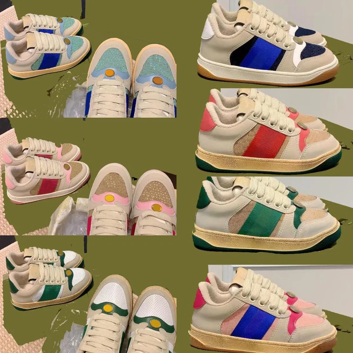 Kids Designer Sneakers Shoes Soft Soled Lace Up Breathable Casual Trainers for Boys and Girls 2024 Spring Autumn