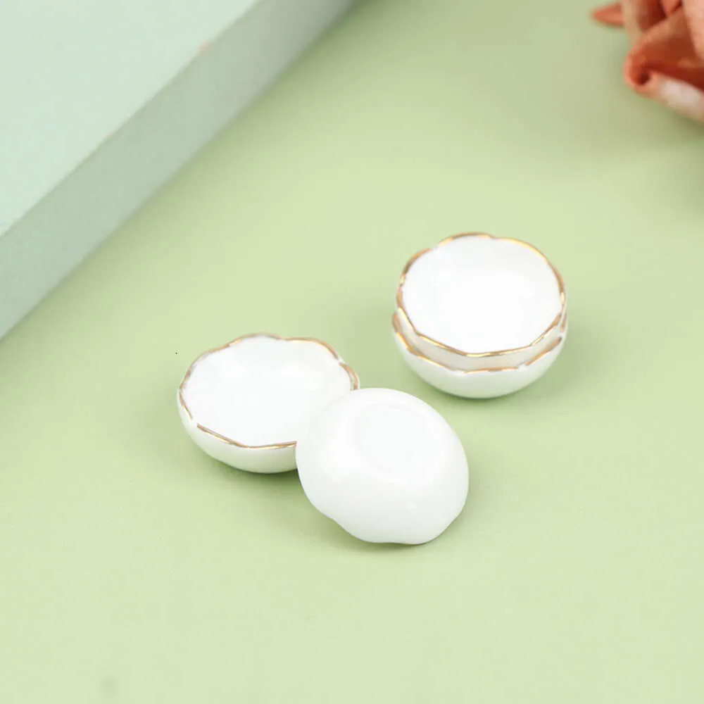 Odoria 1/12 Scale Miniature Dish Plates - 4Pcs Porcelain Dollhouse Kitchen Decoration Accessories - View #10