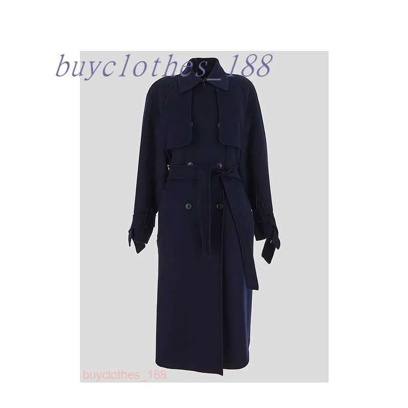 Kurtki damskie Wool Blend Coats Designer Trench Płaszcz 2024 Nowy wiosenny jesienna jesień Środkowa długość Koreańskie ubrania zimowe z paskiem EB3D