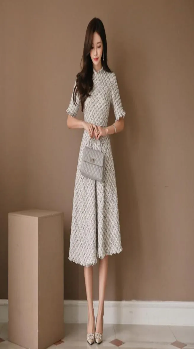 ニットドレスワンピース韓国の女性夏の半袖クルーネックプラスサイズのセクシーなオフィスマキシパーティードレス衣服x08060974