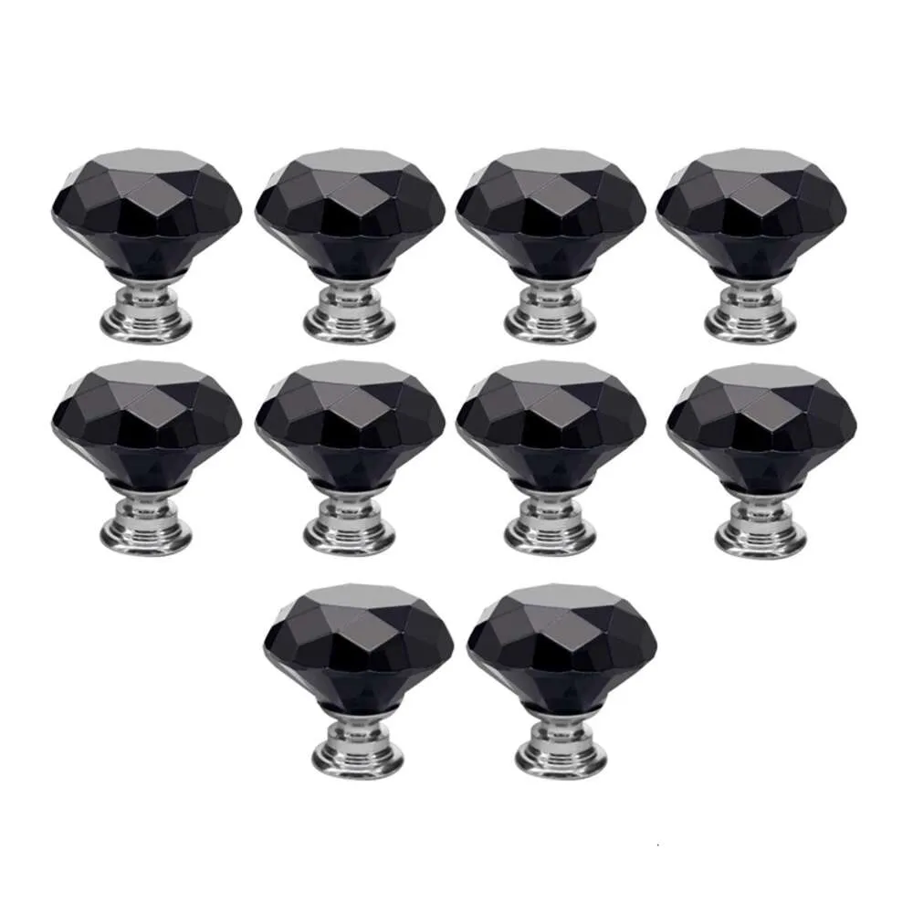 Black Crystal Cabinet Knobs 30mm Diamond Glass Drawer Pulls from Dhgate  Other Home & Garden - price 11.14
