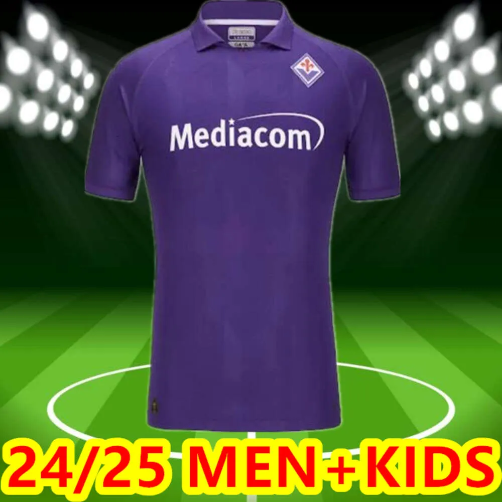 2024 2025 Jerseys de football Fiorentina Mens Nico Dodo Sottil Milenkovic Bonaventura Castrovilli Jorko Barak Home Away 3rd 4th Football Shirts