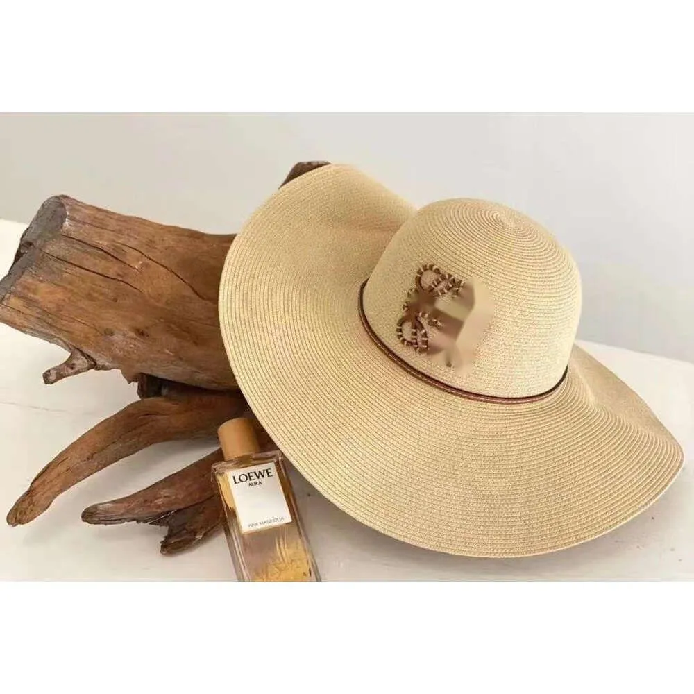 Wide Brim Hats Bucket 2024 Summer New Jacquard Embroidered Fisherman Hat Pieced Leather Woven Beach Sunshade St Drop Delivery Fashion Otaiy