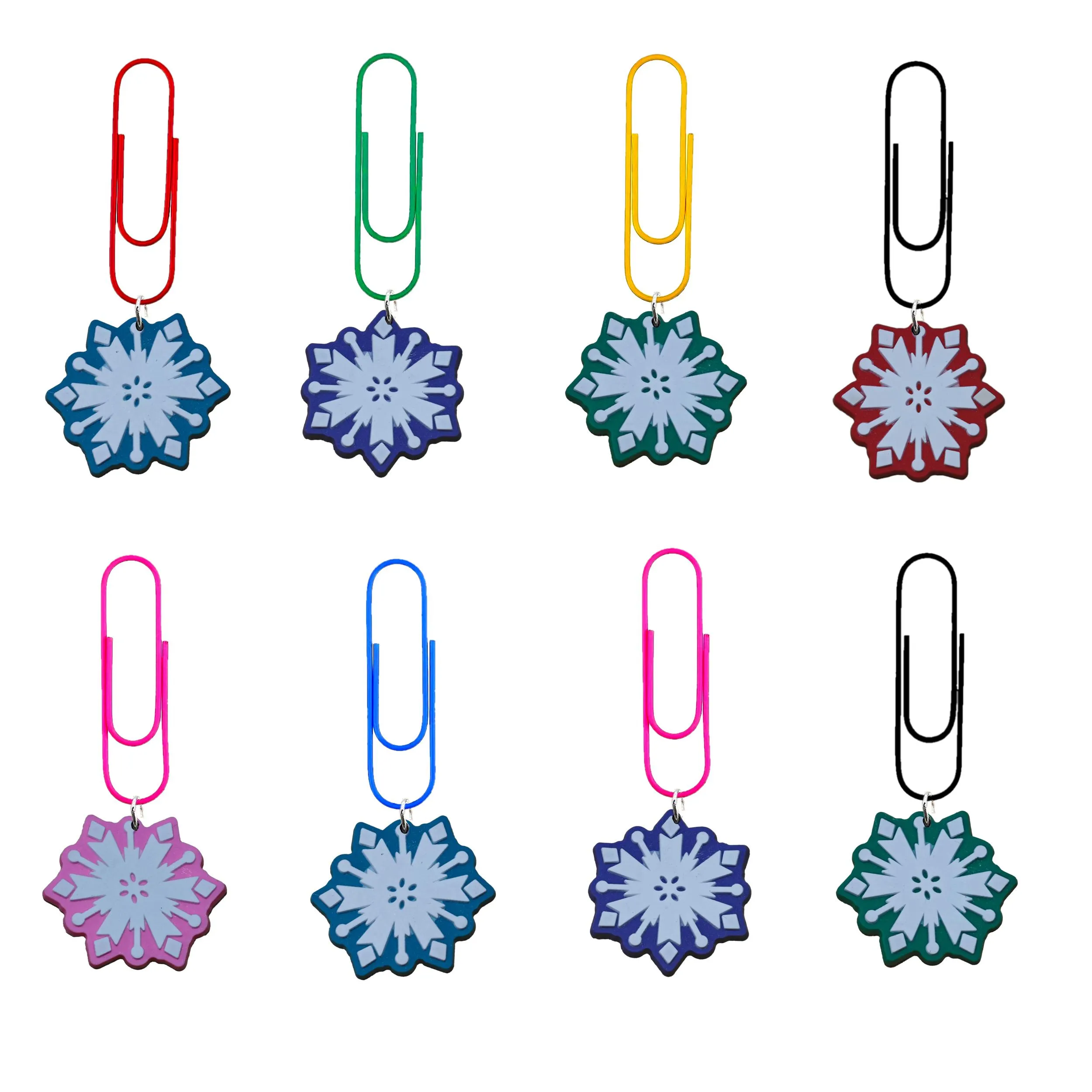 Sieraden sneeuwvlok cartoon papier clips schattig voor school bladwijzers bk met colorf cadeaus meisjes gevormde drop levering ottde ottde