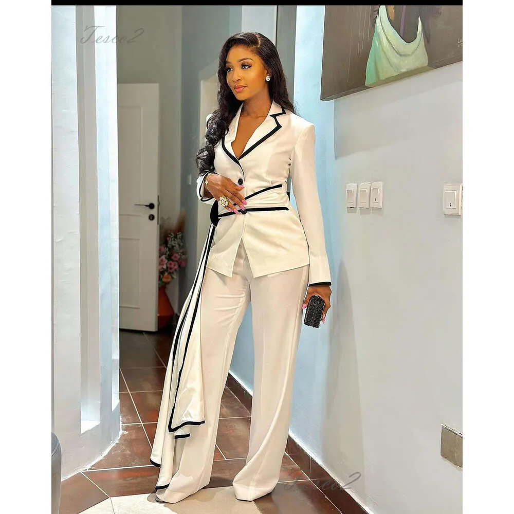 Mismatched Blazer And Pants Lace-up Blazer Wide Leg Pants Suit