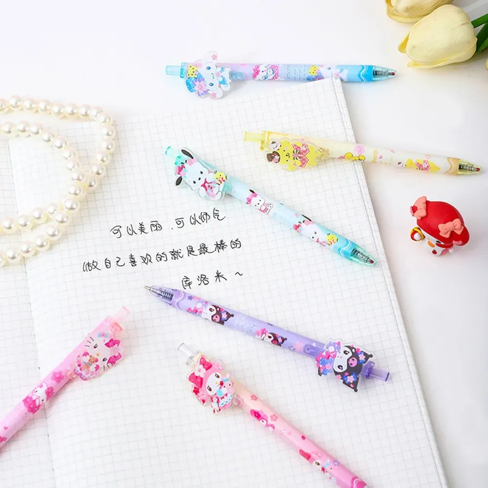 DHgate.com:Kawaii Kuromi Cinnamoroll Gel Pen Set: 48PCS 0.5