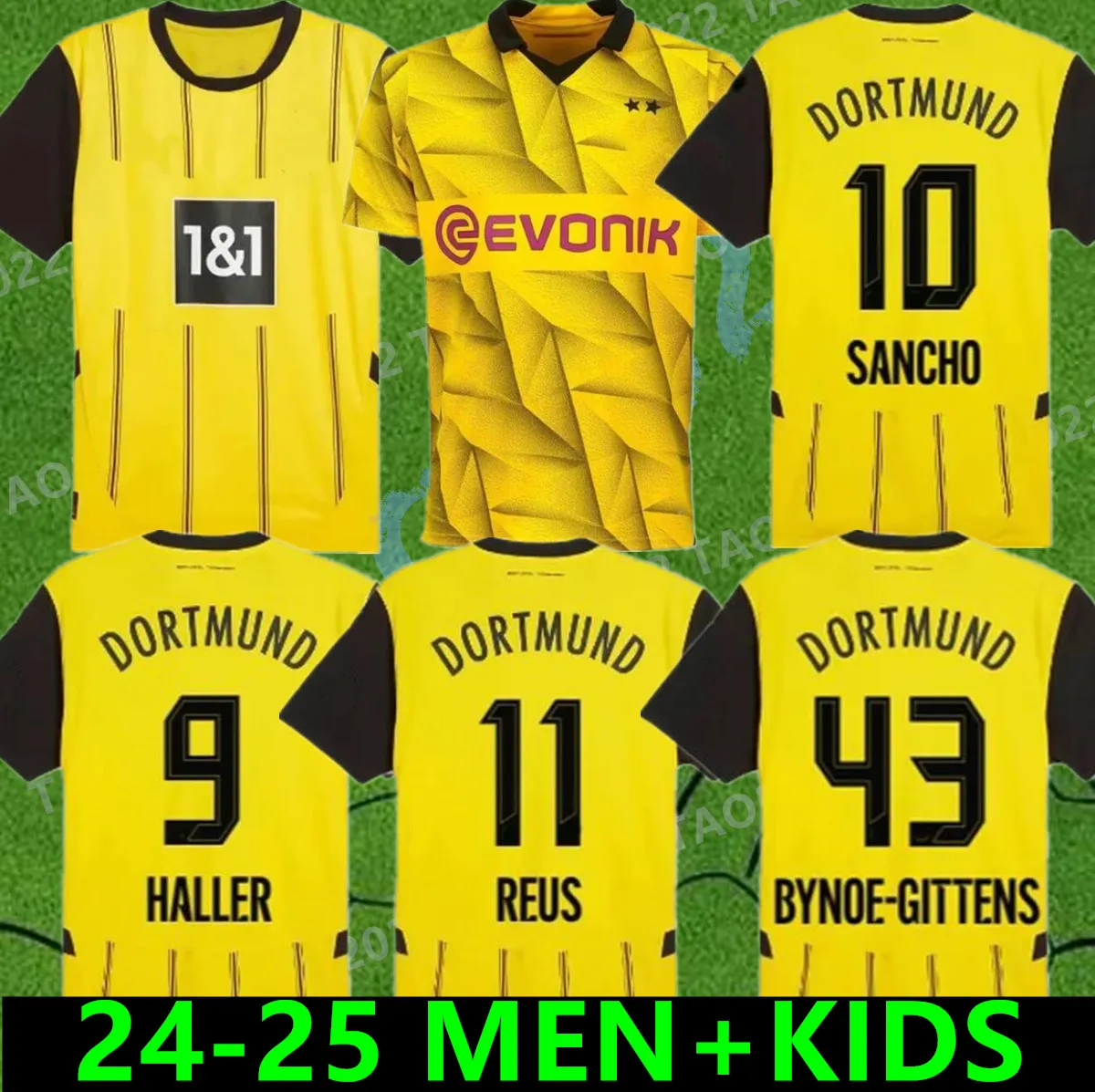 24/25 SANCHO REUS DORTMUND 50 Years Soccer Jersey Kit NEONGELB