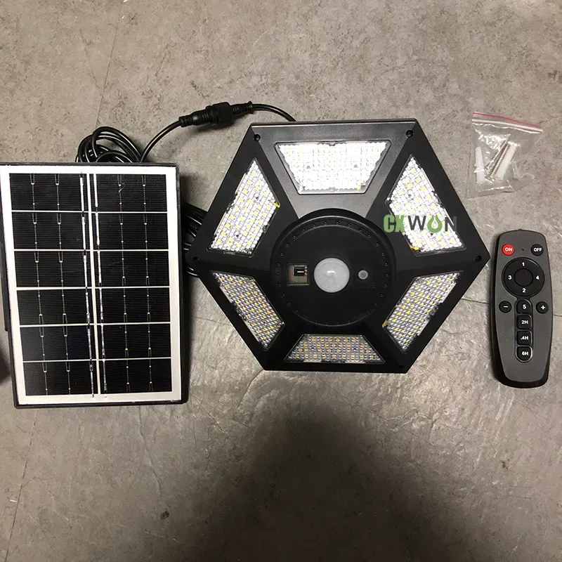 DHgate Waterproof Solar Shed Light 1000lm Wireless Security Lighting with Remote Control for Outdoor Coop Black Pack of 2 Renewable Energy