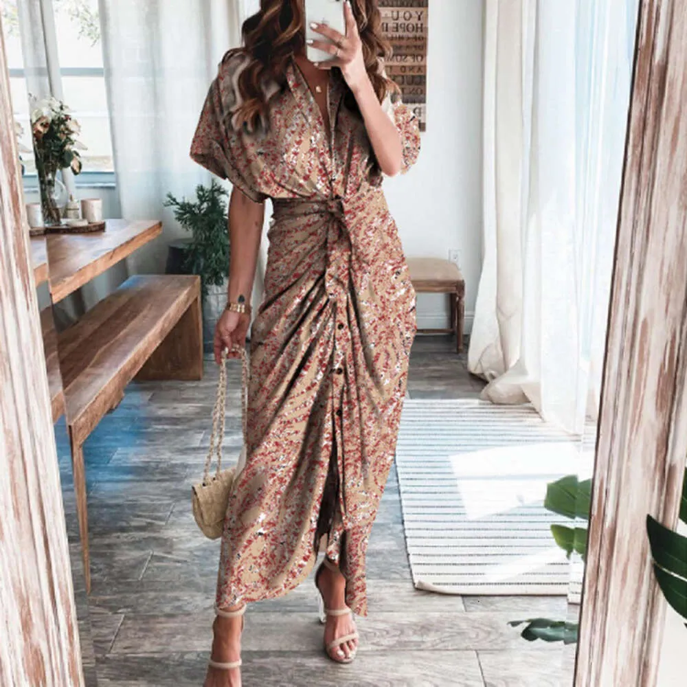 Elegant Womens Printed Midi Dress High Waist,... From Dongdumaoyi, $25.78 |  DHgate.Com