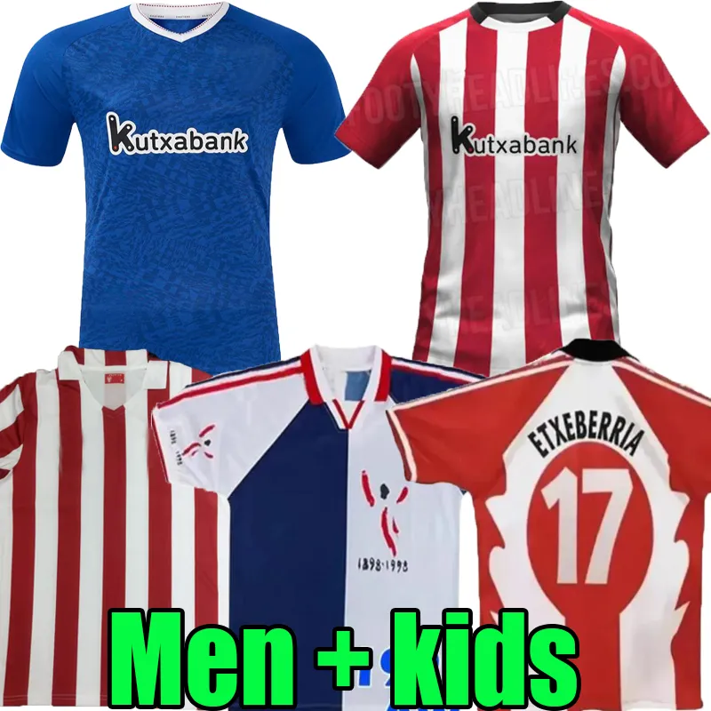 1984 95 97 98 Retro Bilbao Club Soccer Jerseys 24 25 BERENGUER MUNIAIN Athletic WILLIAMS JR2024 GARCIA VILLALIBRE camiseta Sancet UNAI SIMON Men Kids Football shirt