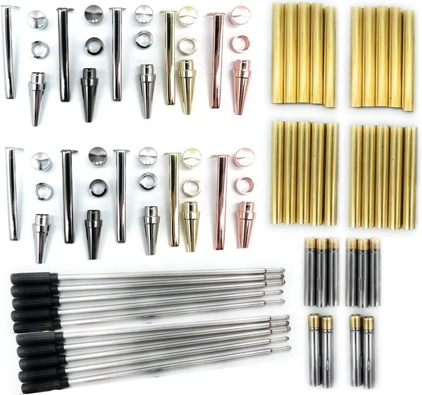 Pen Making Kits: 7mm Slimline Twist Pen Kit Woodturning Self